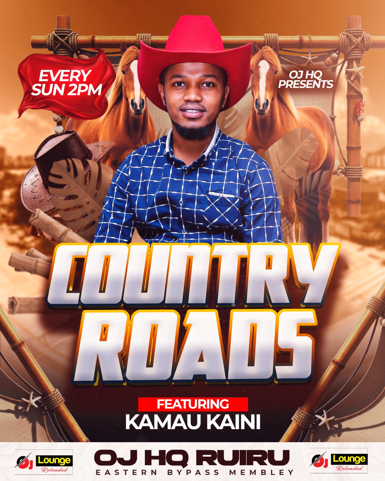 Country Roads — every Sunday 2 PM, featuring Kamau Kaini